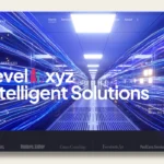 LevelAI.xyz homepage showcasing intelligent solutions and digital strategy services.